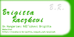 brigitta raczkevi business card